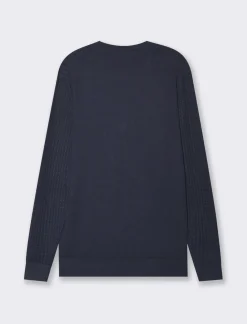 Piazza Italia Maglia girocollo lavorazione jacquard a treccine regular fit - Blu Store