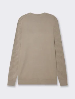 Piazza Italia Maglia girocollo lavorazione jacquard a treccine regular fit - tortora Grigio New