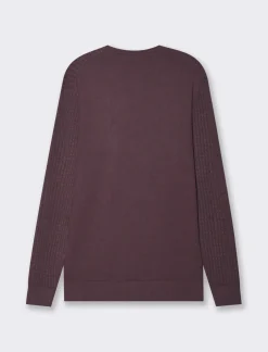 Piazza Italia Maglia girocollo lavorazione jacquard a treccine regular fit - Bordeaux Rosso Hot