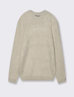 Piazza Italia Maglia girocollo lavorazione full jacquard regular fit - Beige ecru Clearance