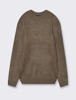 Piazza Italia Maglia girocollo lavorazione full jacquard regular fit - fango Grigio Store