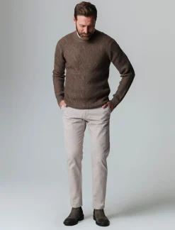 Piazza Italia Maglia girocollo lavorazione full jacquard regular fit - fango Grigio Store