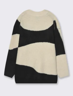 Piazza Italia Maglia girocollo manica lunga a strisce e vestibilità oversize - var 1 Outlet