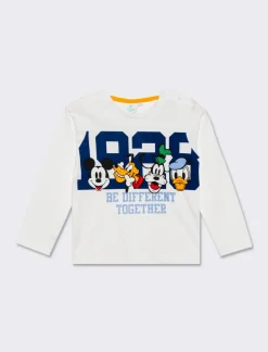 Piazza Italia Maglia girocollo manica lunga, stile casual, disponibile in due varianti colore con stampe Disney - sporco Bianco Shop