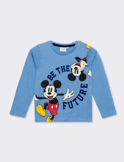 Piazza Italia Maglia girocollo manica lunga, stile casual, disponibile in due varianti colore con stampe Disney - Azzurro Shop