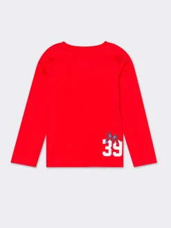 Piazza Italia Maglia girocollo manica lunga con stampe dei personaggi Marvel e Spidey - Rosso Discount