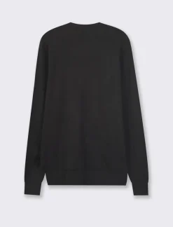 Piazza Italia Maglia girocollo slim fit con costina al collo - Nero Cheap