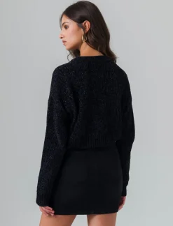 Piazza Italia Maglia in ciniglia manica lunga applicazioni di paillettes e filo metallizzato - var 2 Online