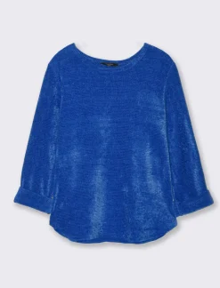 Piazza Italia Maglia in filato effetto peluche tinta unita; scollo a barca; maniche lunghe. - Royal Cheap