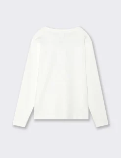 Piazza Italia Maglia in jersey con applicazione e stampa sul davanti. - sporco Bianco Clearance