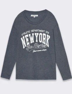 Piazza Italia Maglia in jersey con doppia stampa fronte retro in stile pop - Blu Clearance