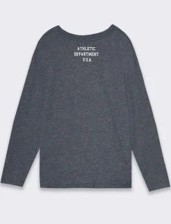 Piazza Italia Maglia in jersey con doppia stampa fronte retro in stile pop - Blu Clearance