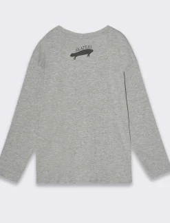 Piazza Italia Maglia in jersey con doppia stampa fronte retro in stile pop - mel. Grigio Flash Sale