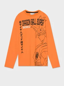 Piazza Italia Maglia in jersey maniche lunghe con stampe di Dragon ball.  - Arancio Arancione Flash Sale