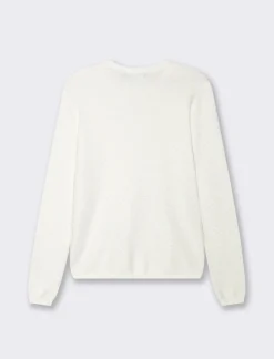 Piazza Italia Maglia in morbido filato girocollo in jaquard effetto metallizzato - Avorio Beige Shop