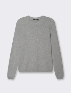 Piazza Italia Maglia in morbido filato girocollo in jaquard effetto metallizzato - chiaro Grigio Flash Sale