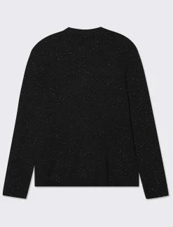 Piazza Italia Maglia in morbido filato modello cardigan in jaquard effetto metallizzato - Nero Cheap