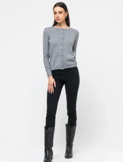 Piazza Italia Maglia in morbido filato modello cardigan in jaquard effetto metallizzato - chiaro Grigio Hot