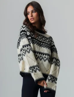 Piazza Italia Maglia jacquard con lavorazione pointelle manica raglan svasata - var 1 Shop