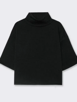 Piazza Italia Maglia manica a 3/4 con strass - Nero Sale