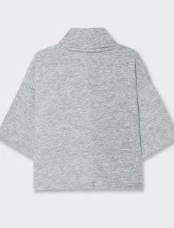 Piazza Italia Maglia manica a 3/4 con strass - Grigio Online