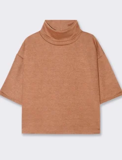 Piazza Italia Maglia manica a 3/4 con strass - Cammello Cheap