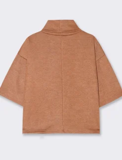 Piazza Italia Maglia manica a 3/4 con strass - Cammello Cheap