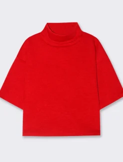 Piazza Italia Maglia manica a 3/4 con strass - Rosso Flash Sale