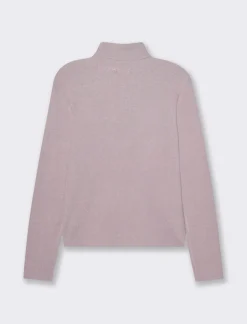 Piazza Italia Maglia manica lunga con collo alto lavorazione a costina - Viola glicine Best Sale