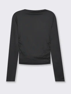 Piazza Italia Maglia manica lunga giro collo vestibilità slim - Nero Fashion