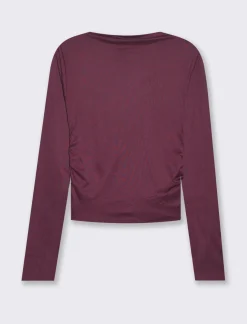 Piazza Italia Maglia manica lunga giro collo vestibilità slim - Lampone Rosso Flash Sale