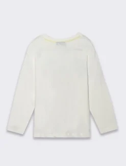 Piazza Italia Maglia manica lunga in jersey con stampe frontali Batman. - sporco Bianco Fashion