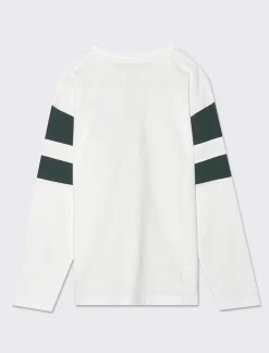 Piazza Italia Maglia manica lunga, vestibilità loose con tagli sulla manica - sporco Bianco Sale