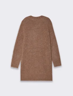 Piazza Italia Maglia maxipullover con scollo a v profondo. polsi e fondo a costa elastica - castoro Grigio Sale