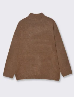 Piazza Italia Maglia mezzo collo e manica lunga con tasca applicata - Grigio castoro Cheap