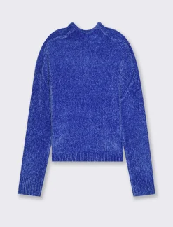 Piazza Italia Maglia mezzo collo in ciniglia e cuciture in rilievo - Royal Cheap