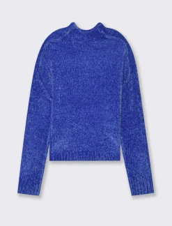 Piazza Italia Maglia mezzo collo in ciniglia e cuciture in rilievo - Royal Cheap