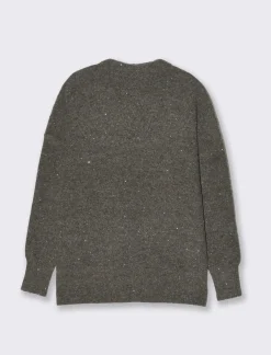 Piazza Italia Maglia mezzocollo manica lunga con filato di paillates con spacchi laterali - melange Grigio Flash Sale