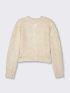 Piazza Italia Maglia modello cardigan con bottoni tipo divisa tasche finte a filetto - Avorio Cheap