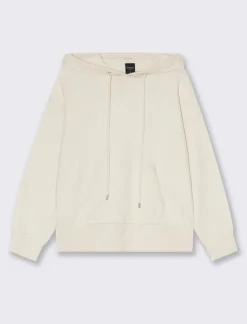 Piazza Italia Maglia modello felpa con cappuccio e culisse e tasche a marsupio - Avorio Best Sale