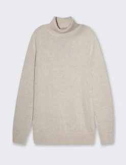 Piazza Italia Maglia regular fit dolcevita in filato premium effetto lana - melange Beige Flash Sale