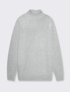 Piazza Italia Maglia regular fit dolcevita in filato premium effetto lana - chiaro mel. Grigio Fashion