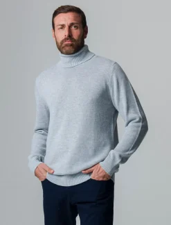 Piazza Italia Maglia regular fit dolcevita in filato premium effetto lana - chiaro mel. Grigio Fashion