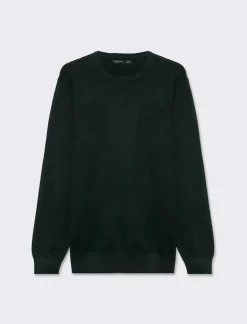 Piazza Italia Maglia regular fit girocollo in misto viscosa - scuro Verde Sale