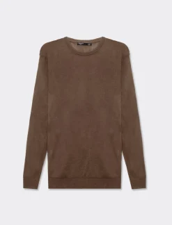 Piazza Italia Maglia regular fit girocollo in misto viscosa - kaki Verde Cheap