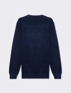 Piazza Italia Maglia regular fit girocollo in misto viscosa - Blu Best Sale