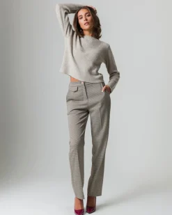 Piazza Italia Maglia scollo a barca con lavorazione a costine - melange Beige Outlet