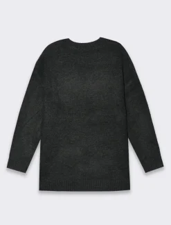 Piazza Italia Maglia scollo a v con maniche lunghe e vestibiilità confort - Antracite melange Shop