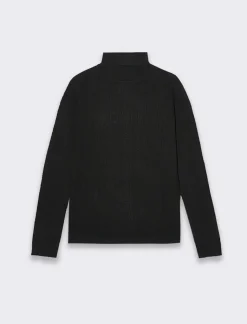 Piazza Italia Maglia slim in morbido filato collo lato e lavorazione trecce - Nero Shop