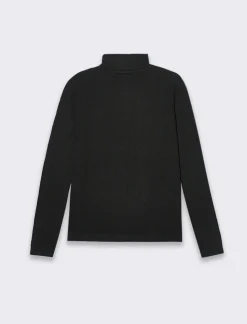 Piazza Italia Maglia slim in morbido filato collo lato e lavorazione trecce - Nero Shop